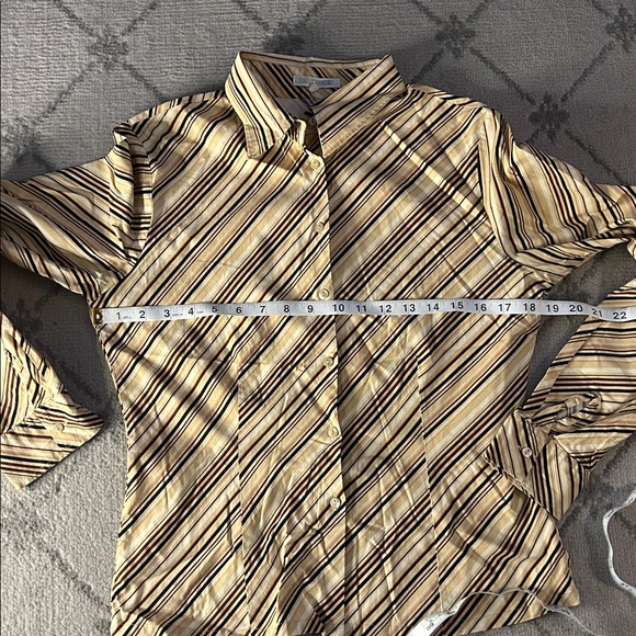 Naracamicie Beige and Black Striped Shirt - Picture 4 of 8